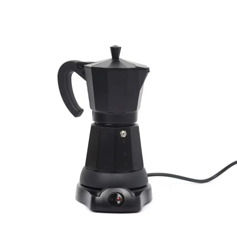 220v/110V 300ml Aluminum Electric Moka Pot 6 Cups Italian Espresso Maker Fast and Convenient Electric Coffee Pot Barista Tools