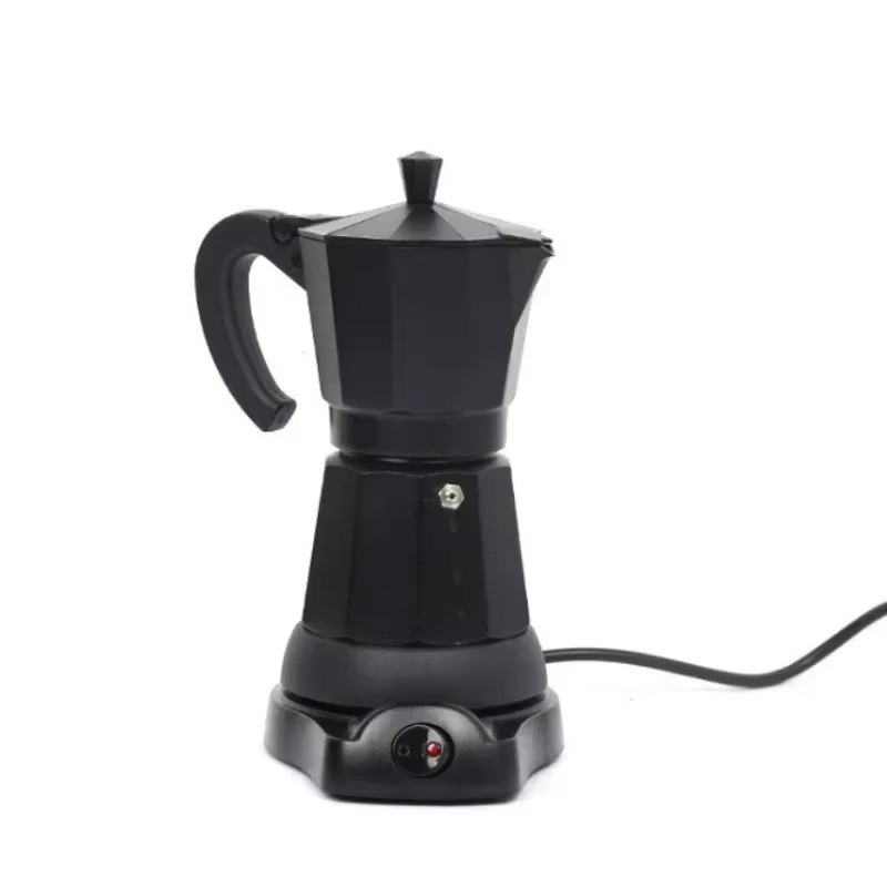 220v/110V 300ml Aluminum Electric Moka Pot 6 Cups Italian Espresso Maker Fast and Convenient Electric Coffee Pot Barista Tools