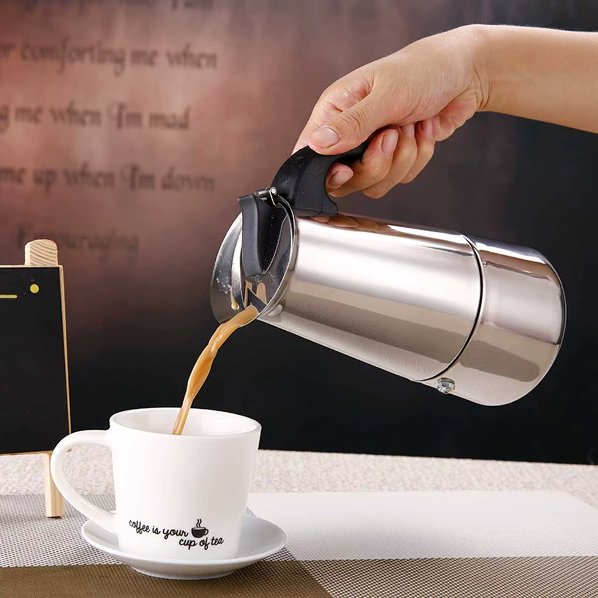 200/450ml Portable Stainless steel moka pot Espresso coffee pot with small Electric stove Filter Percolator Coffee Kettle Pot