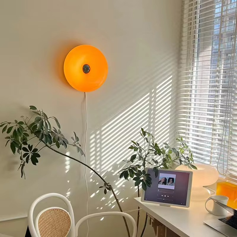 Bauhaus Table Lamps USB Plug Bedroom Bedside Lamps Wall Lamps Donut Ambiance Lamps Living Room Restaurant Decorative Lighting