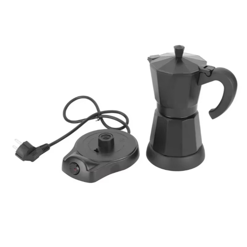 220v/110V 300ml Aluminum Electric Moka Pot 6 Cups Italian Espresso Maker Fast and Convenient Electric Coffee Pot Barista Tools