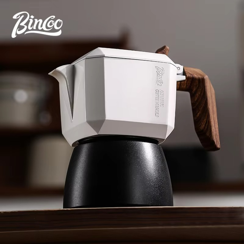 Bincoo Bird Double Valve Mocha Pot 2-person Electric Stove Heating Base 500W 220V Italian Espresso Pot Coffee Maker Tool Patent