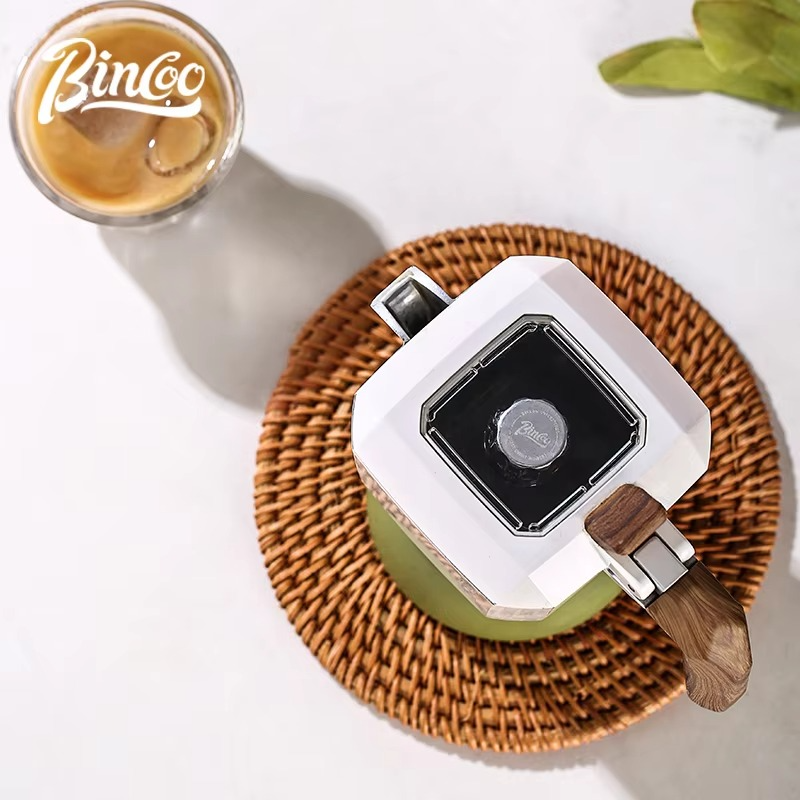 Bincoo Bird Double Valve Mocha Pot 2-person Electric Stove Heating Base 500W 220V Italian Espresso Pot Coffee Maker Tool Patent