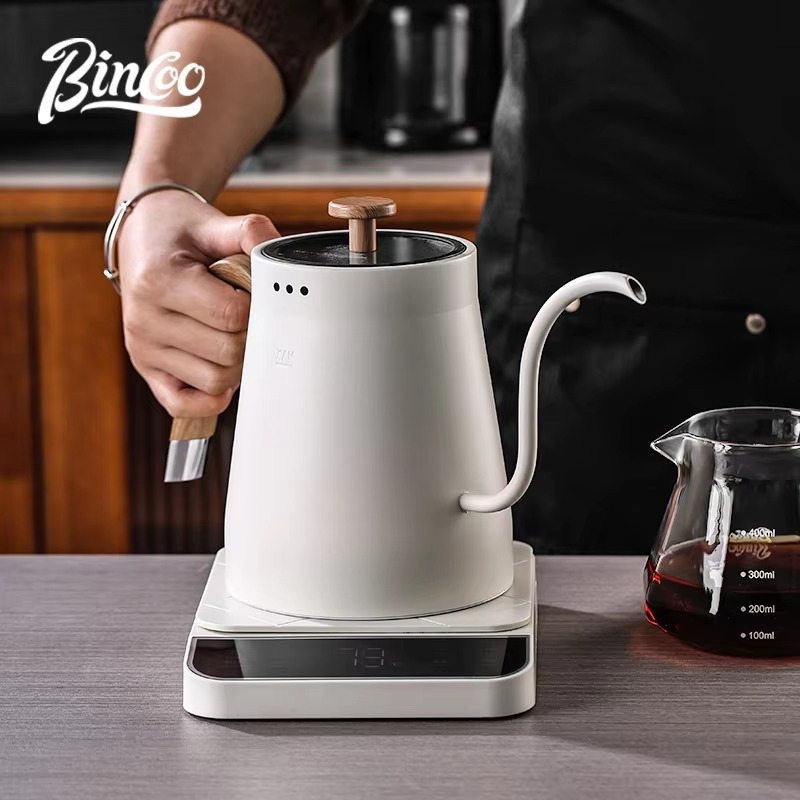 BINCOO Coffee Pot Electric Kettle Intelligent Temperature Control Hand Brewed Gooseneck Pot Household Tea Pot Barista Tools 220V