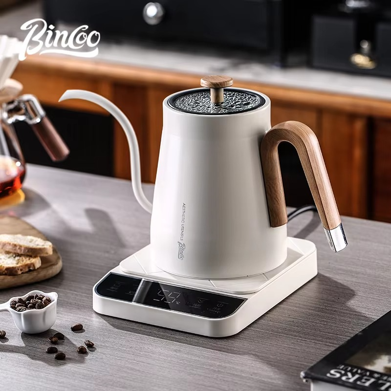 BINCOO Coffee Pot Electric Kettle Intelligent Temperature Control Hand Brewed Gooseneck Pot Household Tea Pot Barista Tools 220V