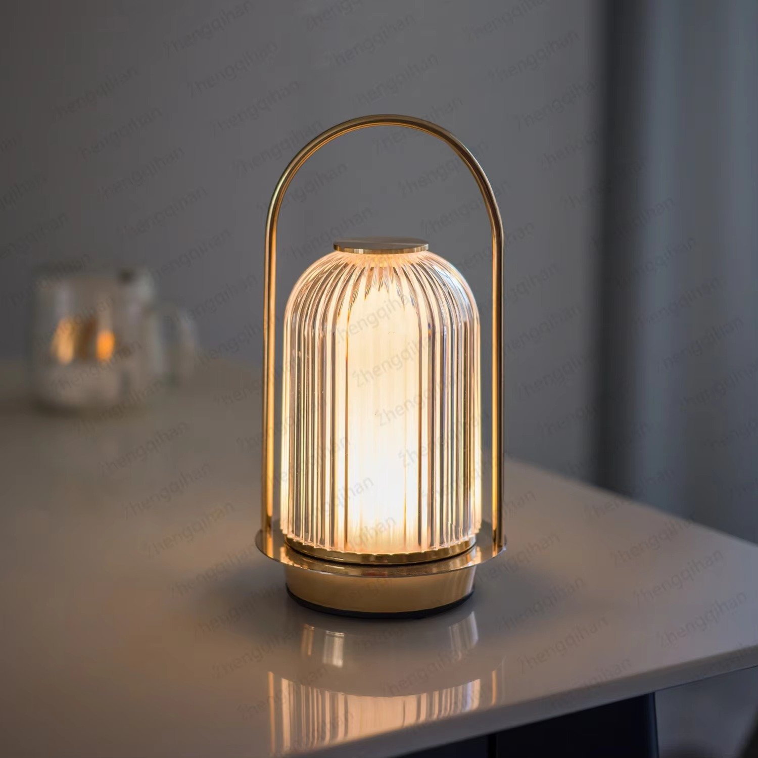 Wireless Table Lamp Rechargeable Portable Bedroom Bedside Touch Crystal Desk Lamp Night Light LED Decor Lights for Bar Coffee