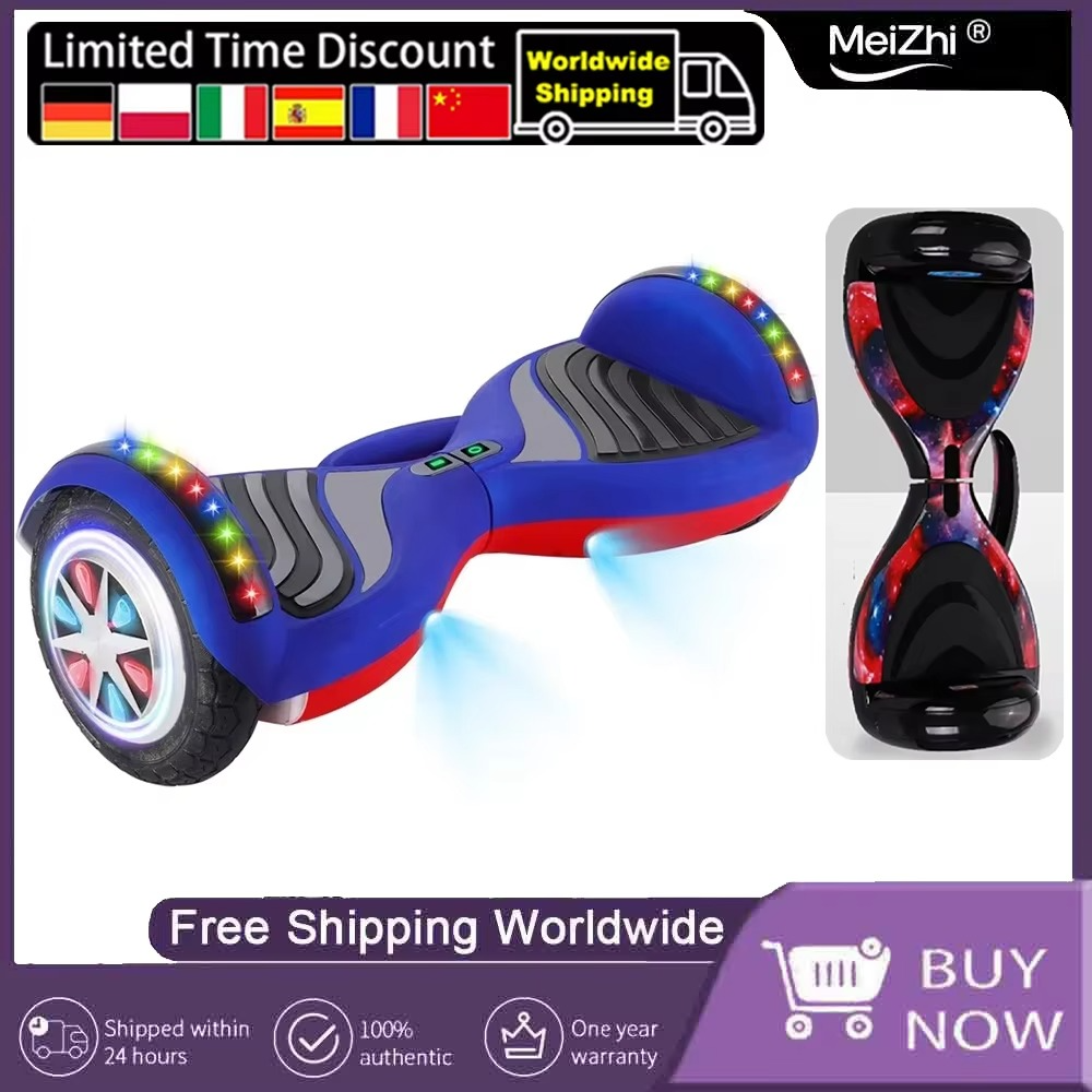 Smart Electric 6.5 Inch Two Wheel Self-Balancing Bluetooth Skateboard Balance Scooters Hover Boards Scooter – LED-light