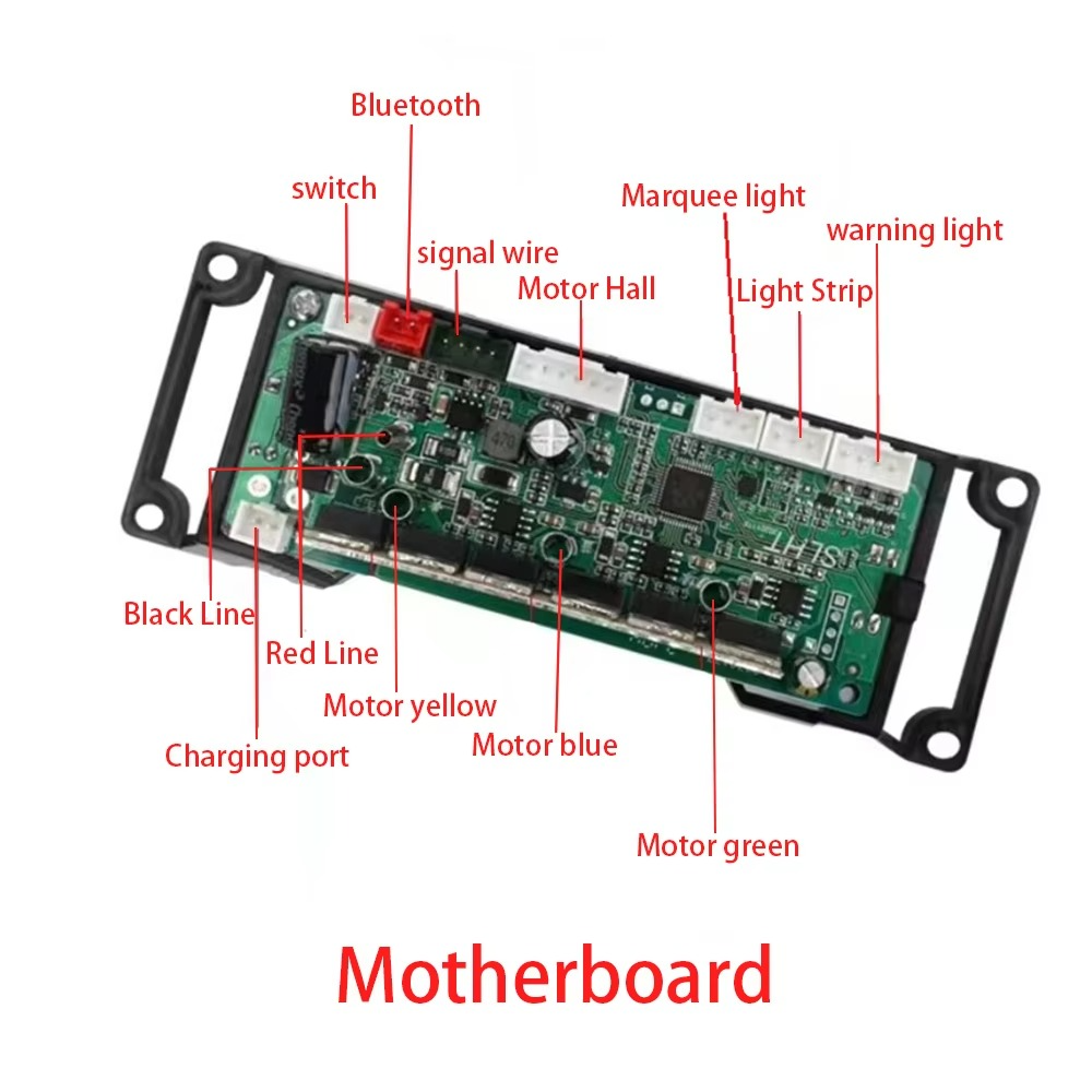 A set of 36V-48V dual system electric balance scooter hoverboard motherboard controller with bluetooth board control board