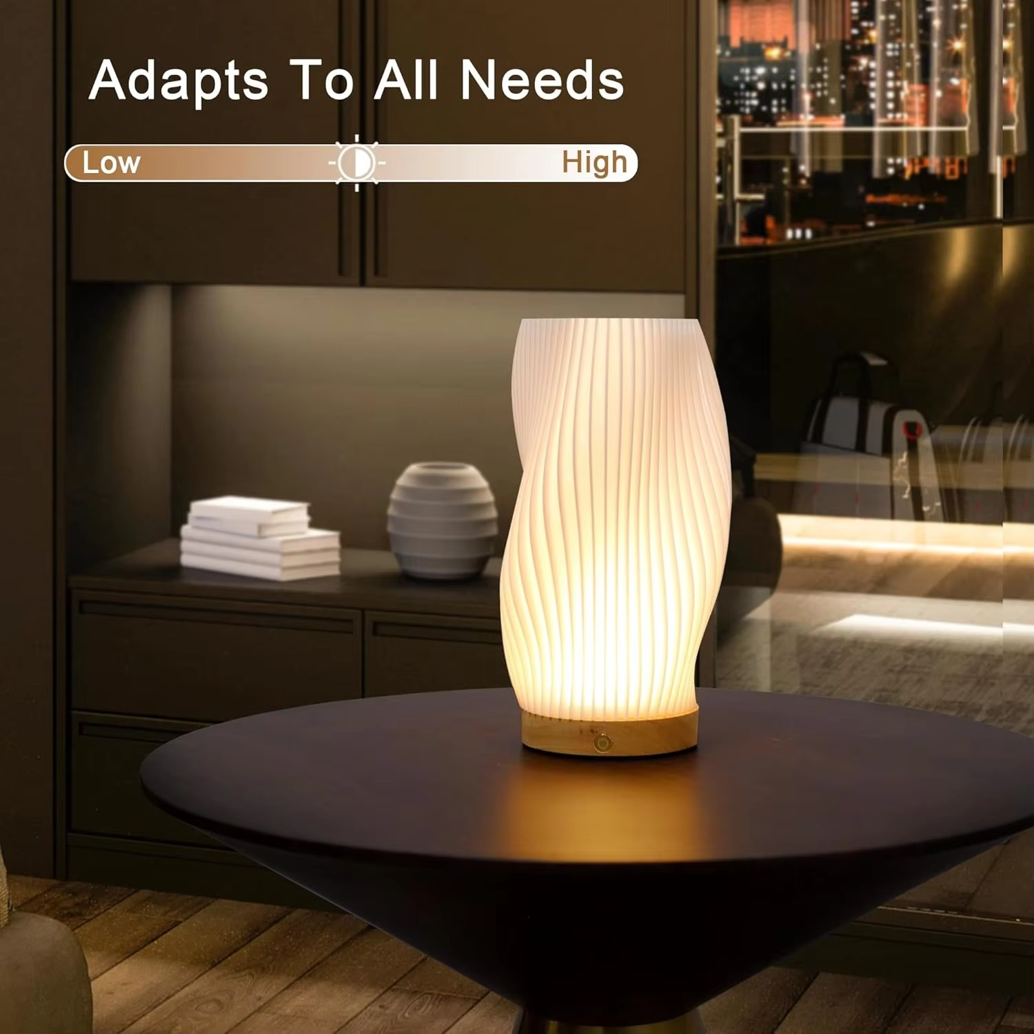 Bedside Lamps Bedroom 3D Printed Touch Table Lamp Dimmable Nightstand Lamp Modern Lamp for Living Room, Dorm, Kids Room, Office