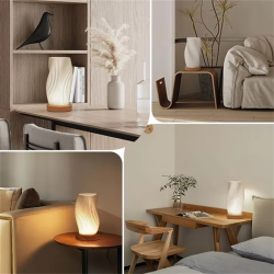 Bedside Lamps Bedroom 3D Printed Touch Table Lamp Dimmable Nightstand Lamp Modern Lamp for Living Room, Dorm, Kids Room, Office