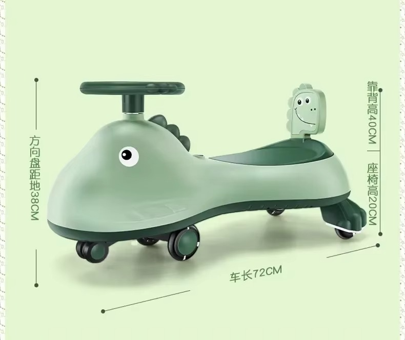 LED Sound Kids' Swing Car balance car Anti-rollover Anti-backward Strong load-bearing children birthday toy best gift