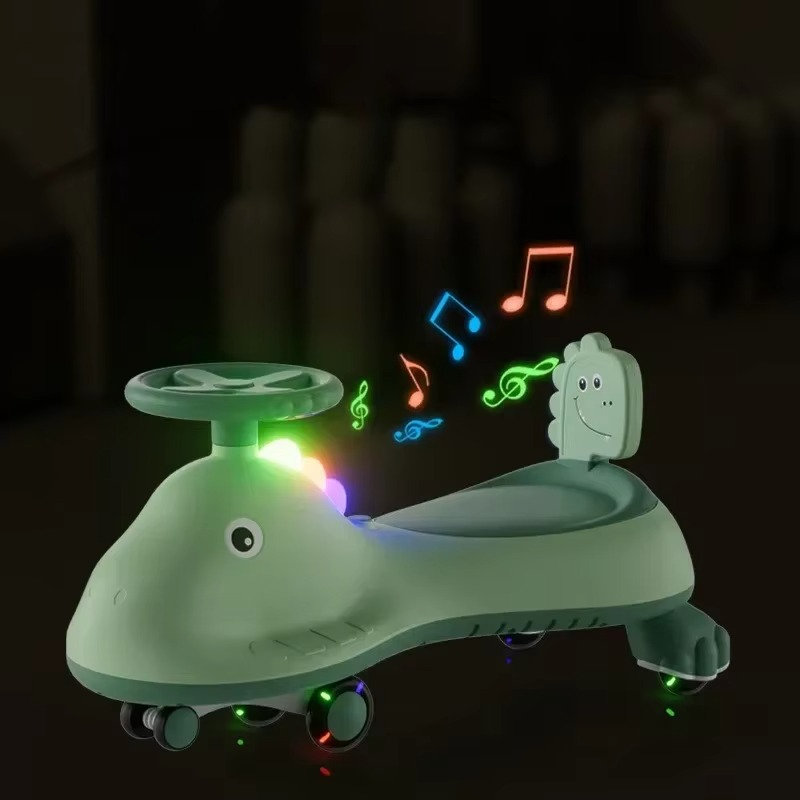 LED Sound Kids' Swing Car balance car Anti-rollover Anti-backward Strong load-bearing children birthday toy best gift