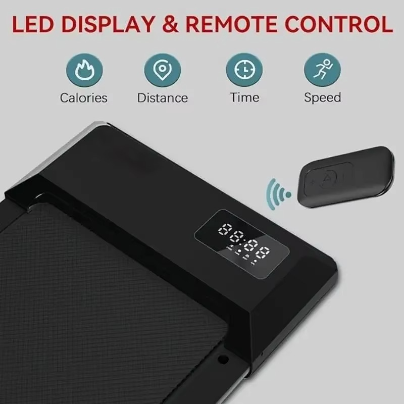 300 Ibs Weight Capacity 2.5 HP 2-in-1 Portable Treadmill for Home-Remote Control,LED Display,Walking Pad for Fitness Enthusiasts