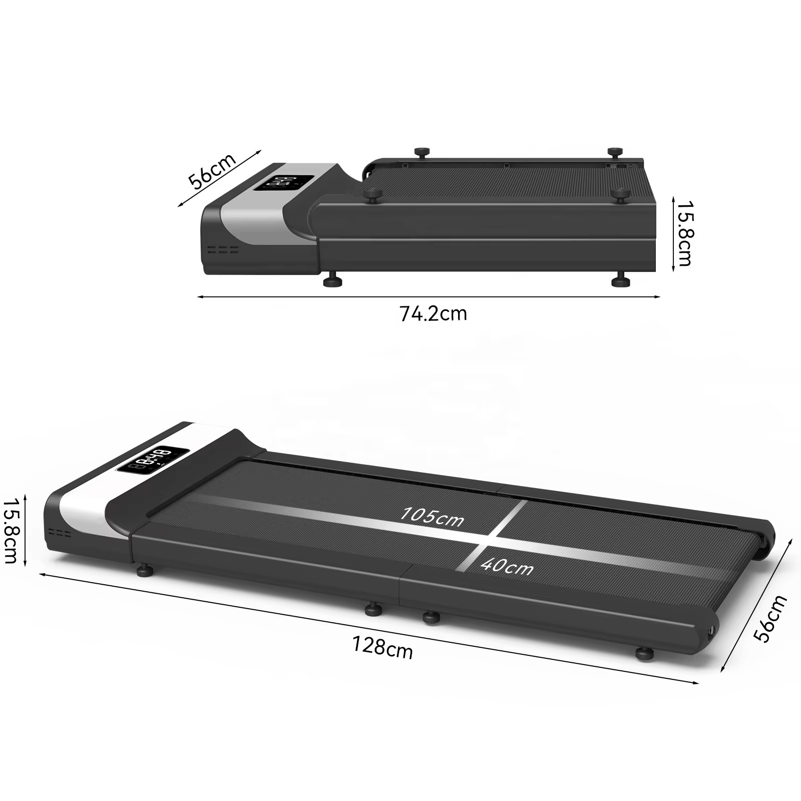 Custom Factory Price Foldable Home Use Electric Treadmill Walk & Run Exercise Machine with Walking Pad for Under Desk Use