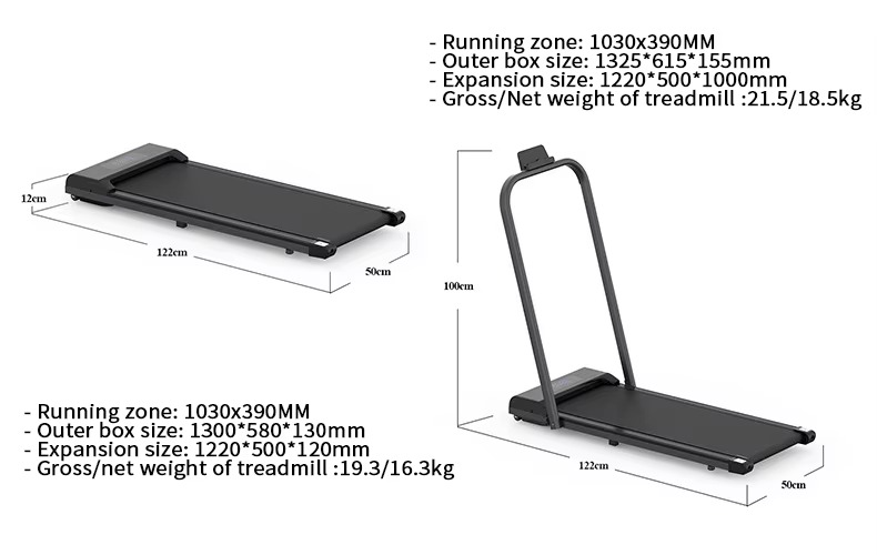 Home Use Motorized Walking Pad Mini Folding Portable Flat Treadmill Machine