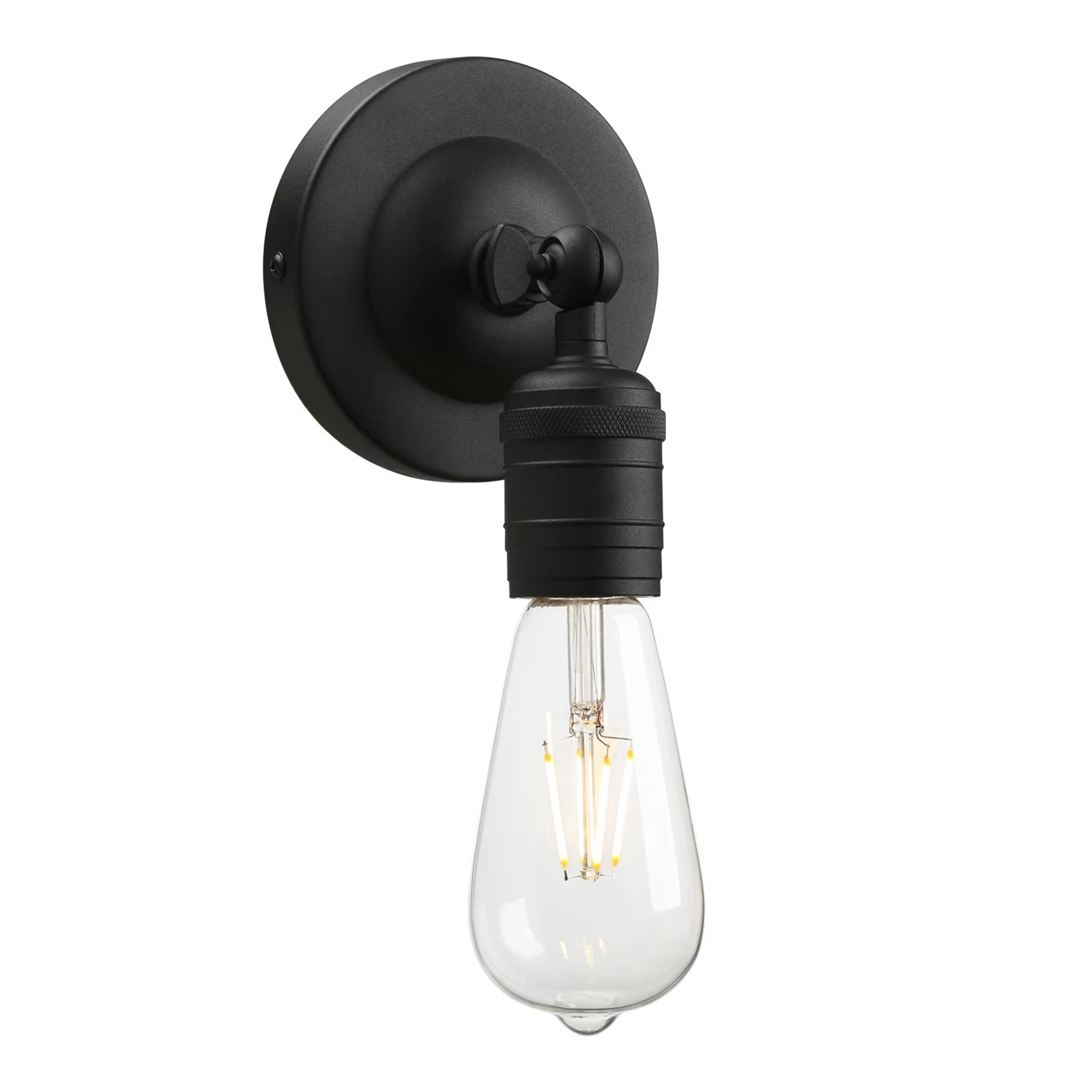 Phansthy Vintage Industrial Metal Wall Sconce Lighting 180 Degree Adjustable Wall Lamp Bed Room Study Foyer Kitchen Dining Room