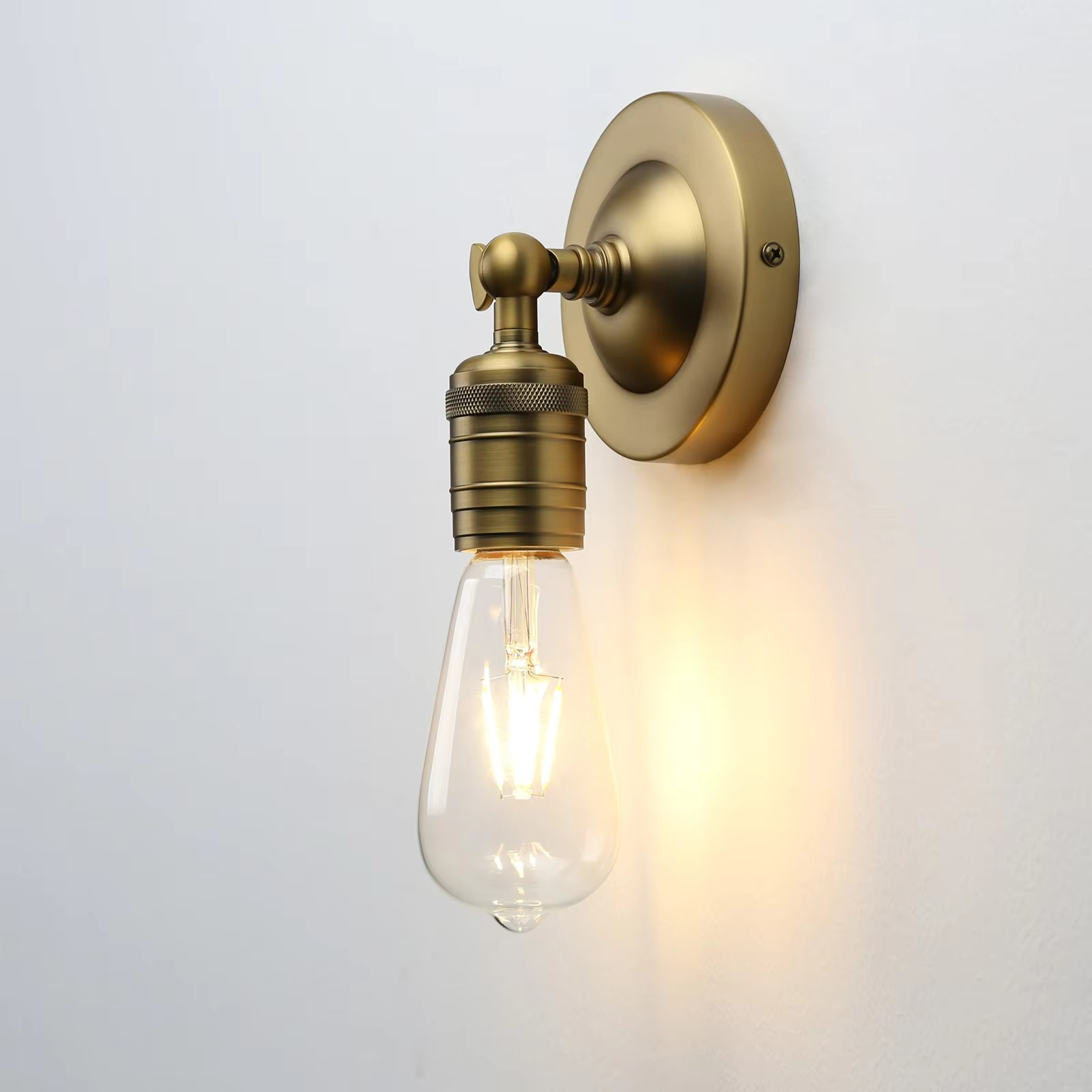 Phansthy Vintage Industrial Metal Wall Sconce Lighting 180 Degree Adjustable Wall Lamp Bed Room Study Foyer Kitchen Dining Room
