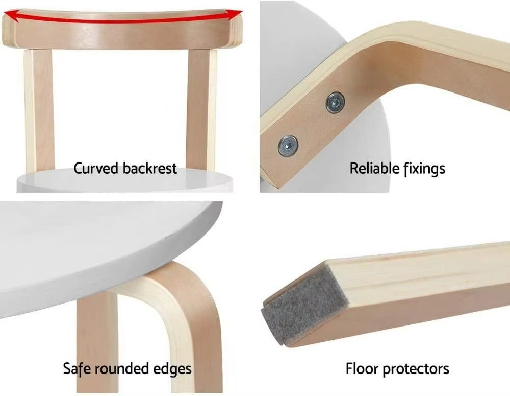 Kids Table and Chairs Set, Children Study Chair Desks Dining Tables Drawing Eating Painting Learning Activity Play Setting Home