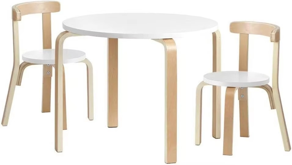 Kids Table and Chairs Set, Children Study Chair Desks Dining Tables Drawing Eating Painting Learning Activity Play Setting Home