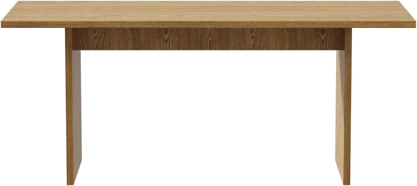 Dining Table Rectangular 180cm - Natural Timber Design for 6 Seater Easy Assembly Natural