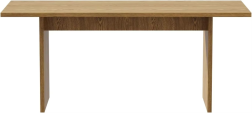 Dining Table Rectangular 180cm - Natural Timber Design for 6 Seater Easy Assembly Natural