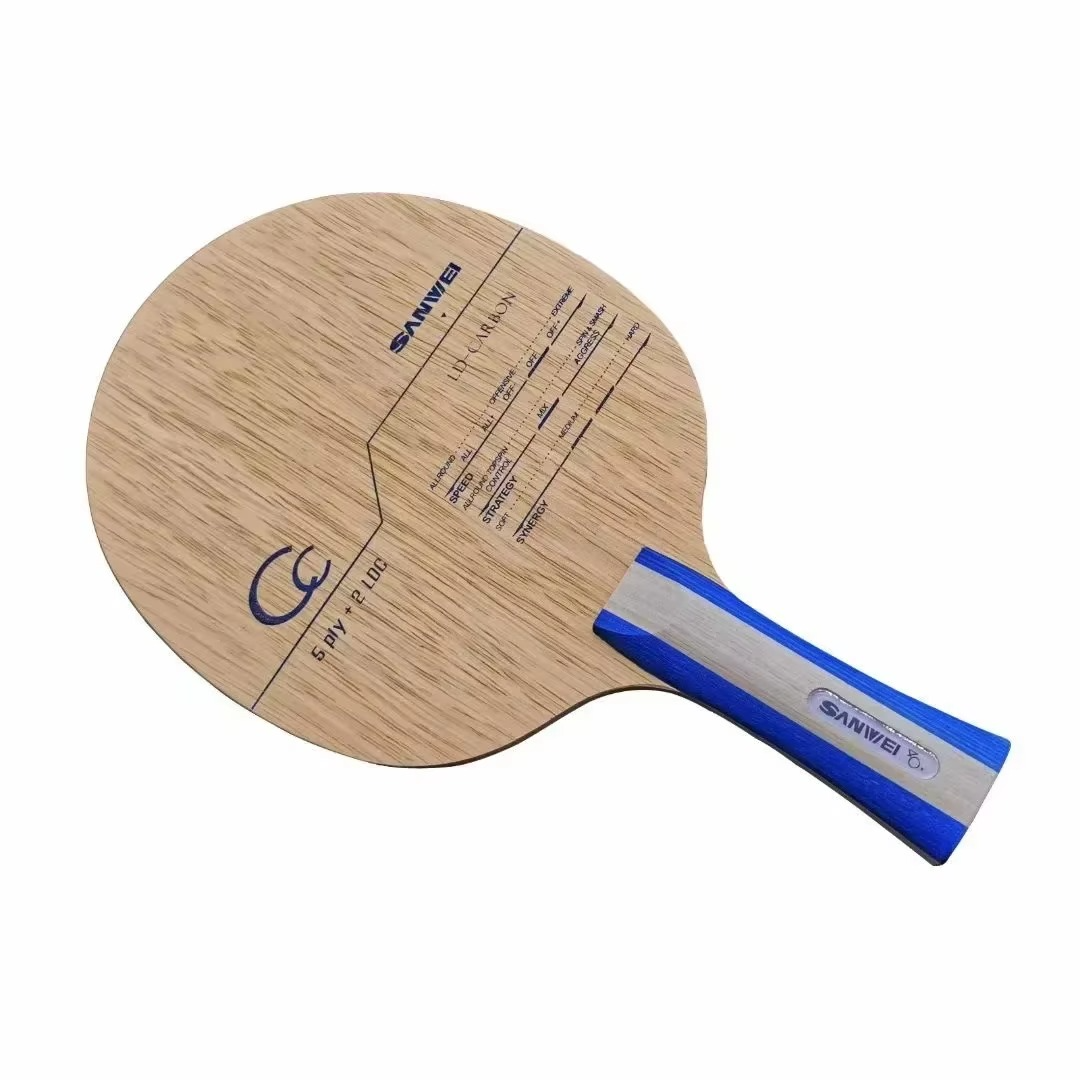 SANWEI-CC Table Tennis Blade, Training without Box, ping pong Racket, Racket Bat, 5 Wood, 2 Carbon, OFF ++