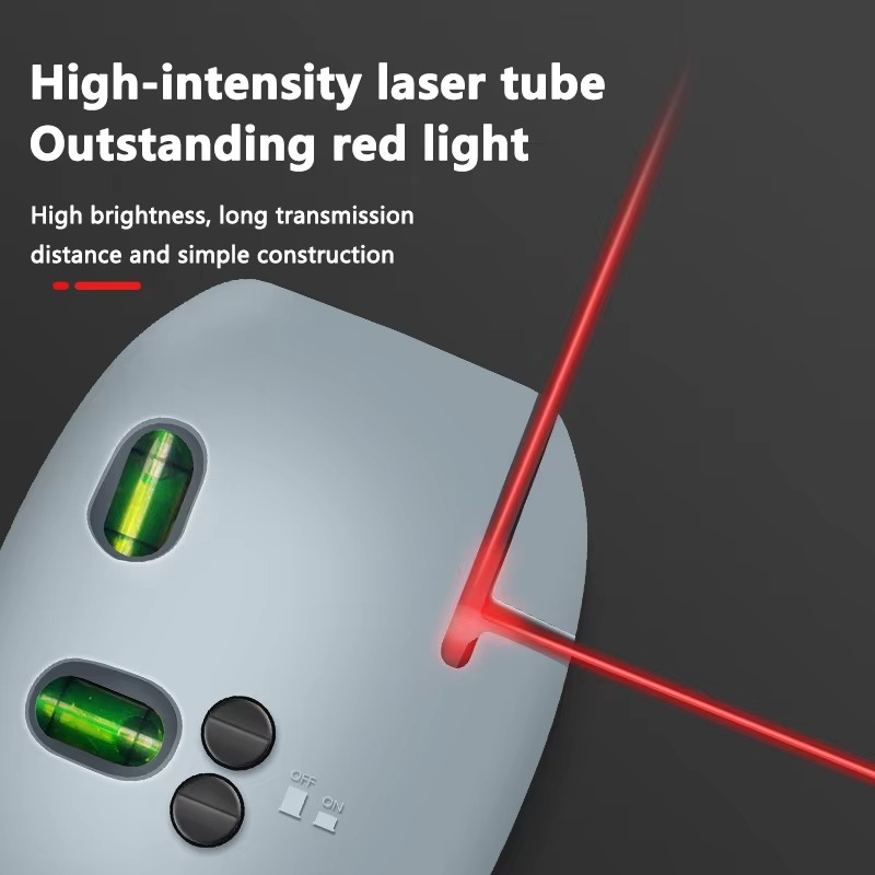Xiaomi Portable 2Line Laser Levels Vertical Laser Level Infrared Horizontal Line 90 Degree Leveling With 2battery Long Distanc