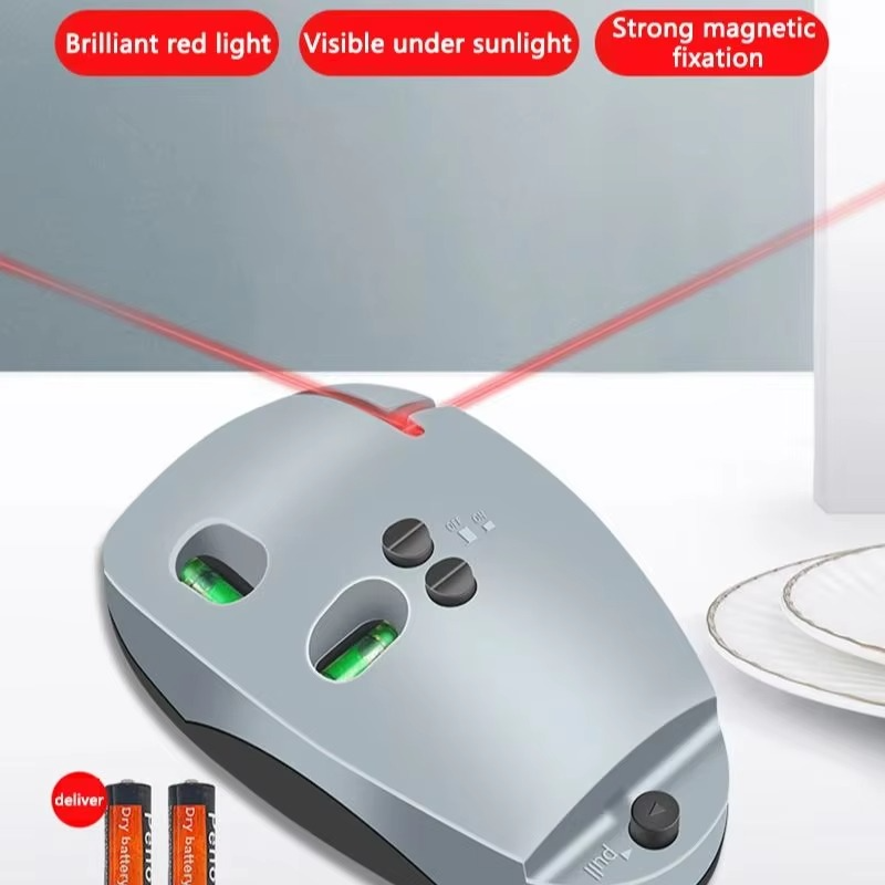 Xiaomi Portable 2Line Laser Levels Vertical Laser Level Infrared Horizontal Line 90 Degree Leveling With 2battery Long Distanc
