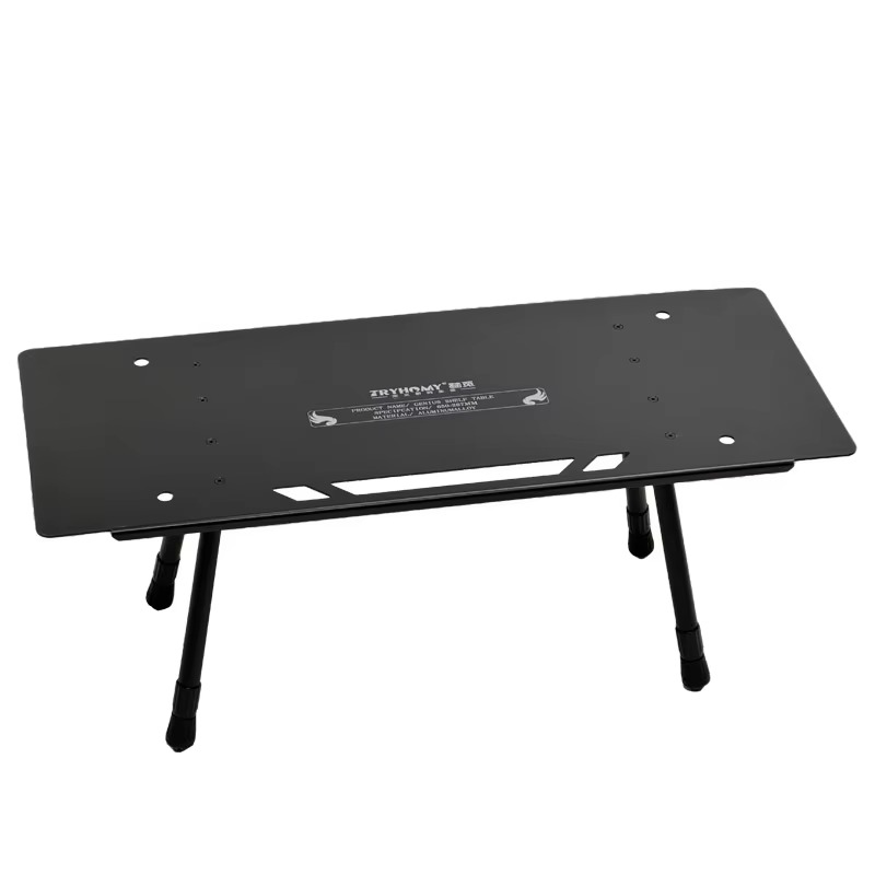 Camping Shelf Table One-tier Shelf Table Set Storage Rack Aluminum Alloy Camping Tactical Table Sub-Table Adjustable Legs