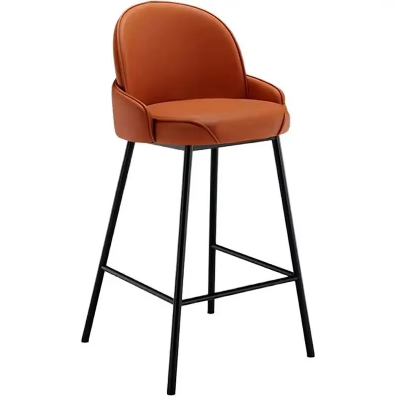 Bar Chair Nordic Tall Counter Furniture Metal Velvet Back Luxury Kitchen Modern High Stool Bar Chairs for Bar Table Stool Chair