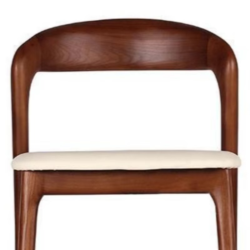 Solid Wood Nordic Backrest High Bar Stools Luxury Creative Solid Color Bar Stools Leather Seat Modern Simple Home Furniture