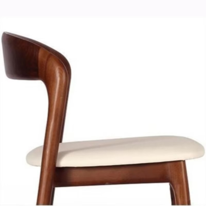 Solid Wood Nordic Backrest High Bar Stools Luxury Creative Solid Color Bar Stools Leather Seat Modern Simple Home Furniture