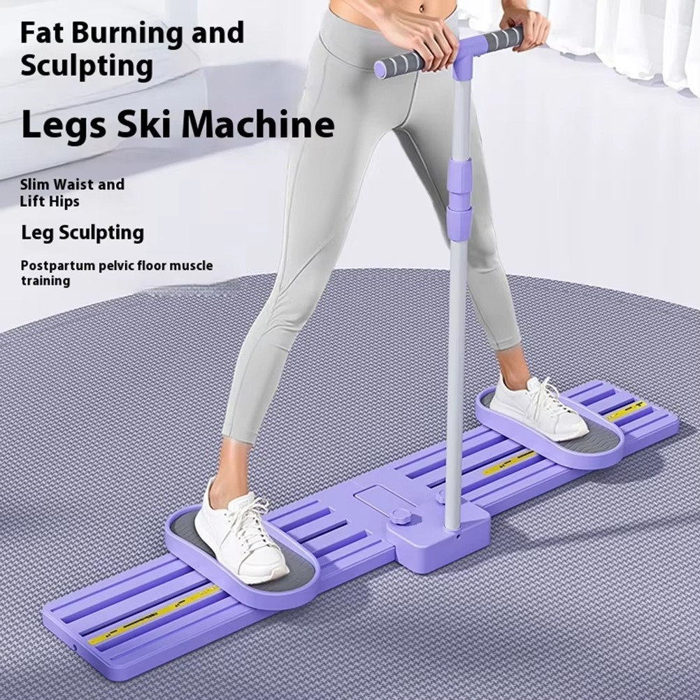 Fitness Ski Machine Adjustable Ski Machine Pelvic Floor Muscle Exercise Equipment with Handle for Leg Pelvic Muscle Home Workout