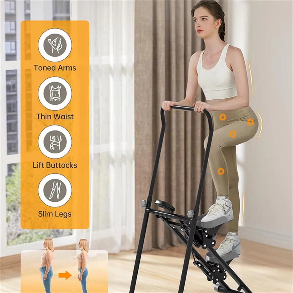 Multifunctional household stair climbing machine stair machine stepper foldable fitness equipment stair climber
