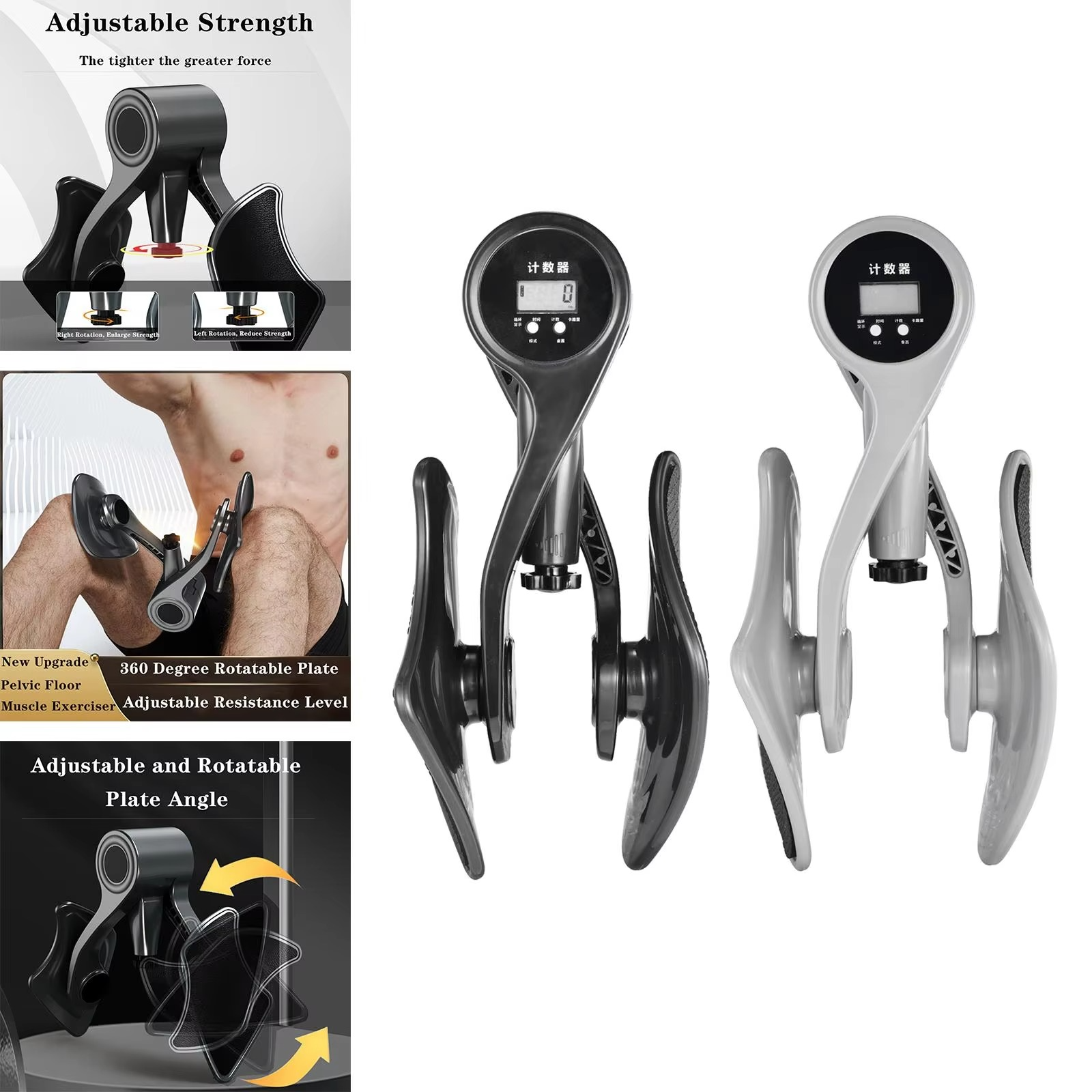 Thigh Exerciser with Counter Leg Exercise Machine Muscle Strengthening Toner