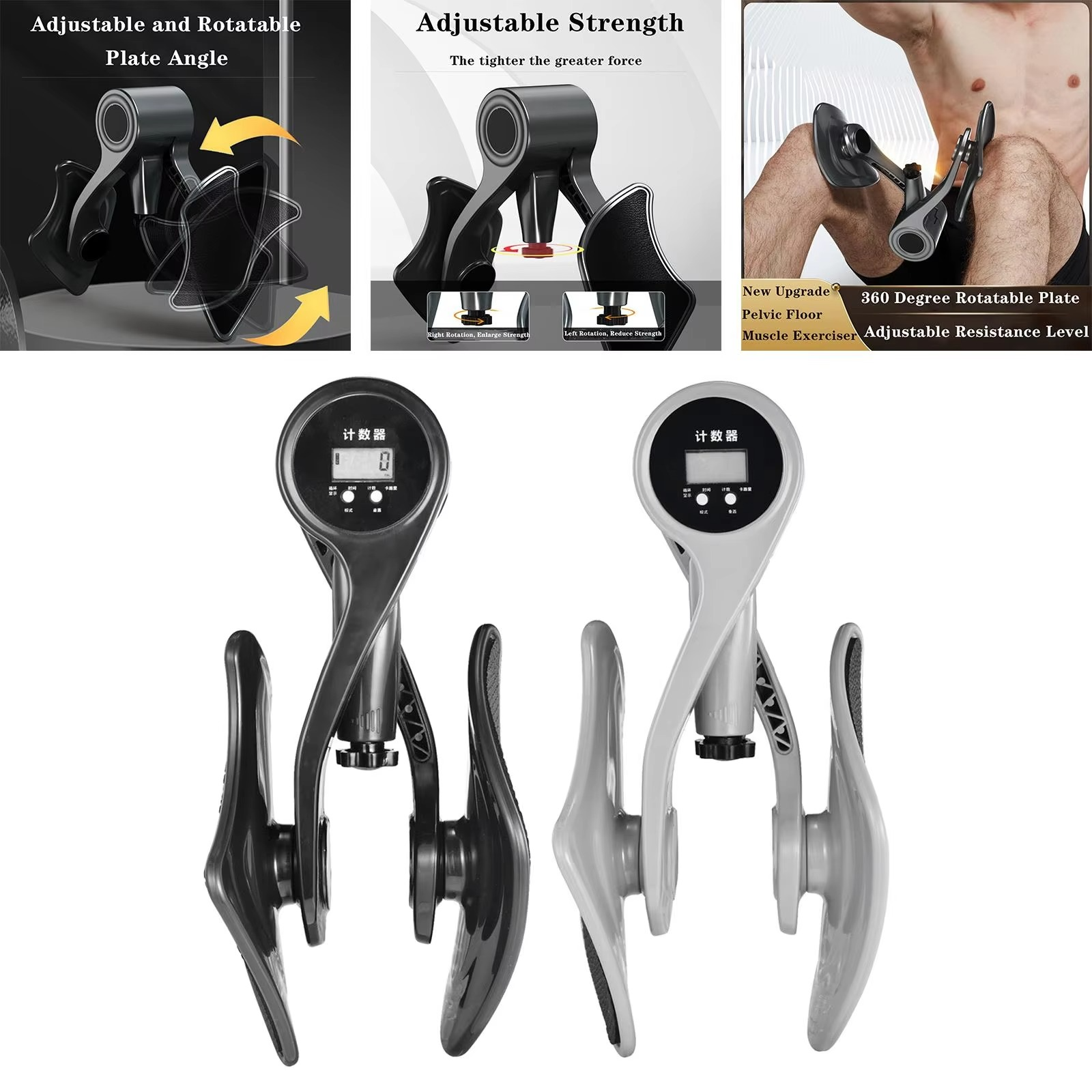 Thigh Exerciser with Counter Leg Exercise Machine Muscle Strengthening Toner