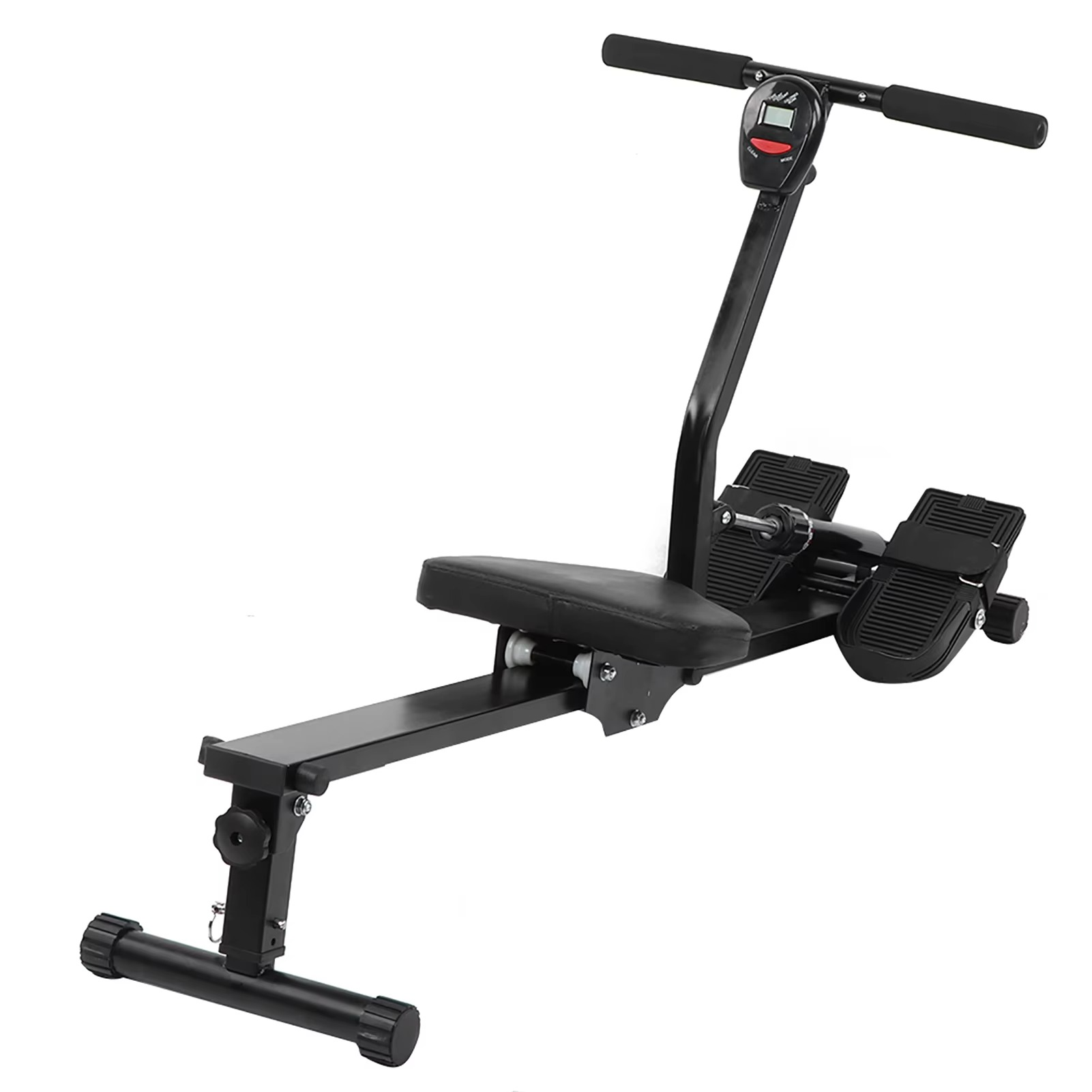 Home Foldable Fitness Rowing Machine Adjustable Resistance Rower with Digital Indicator