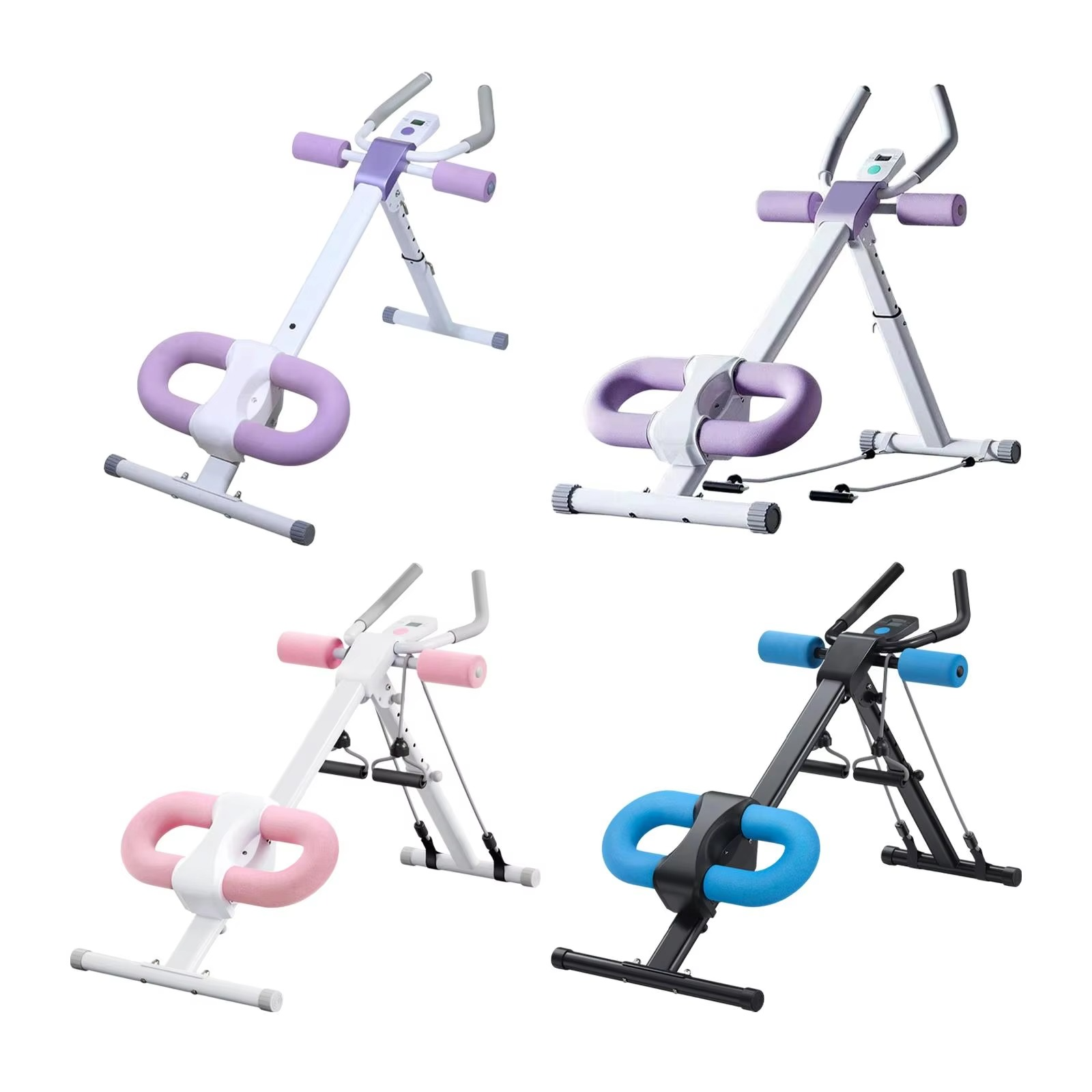 Ab Machine with Counting Function for Women Knee Protection Stomach Workout