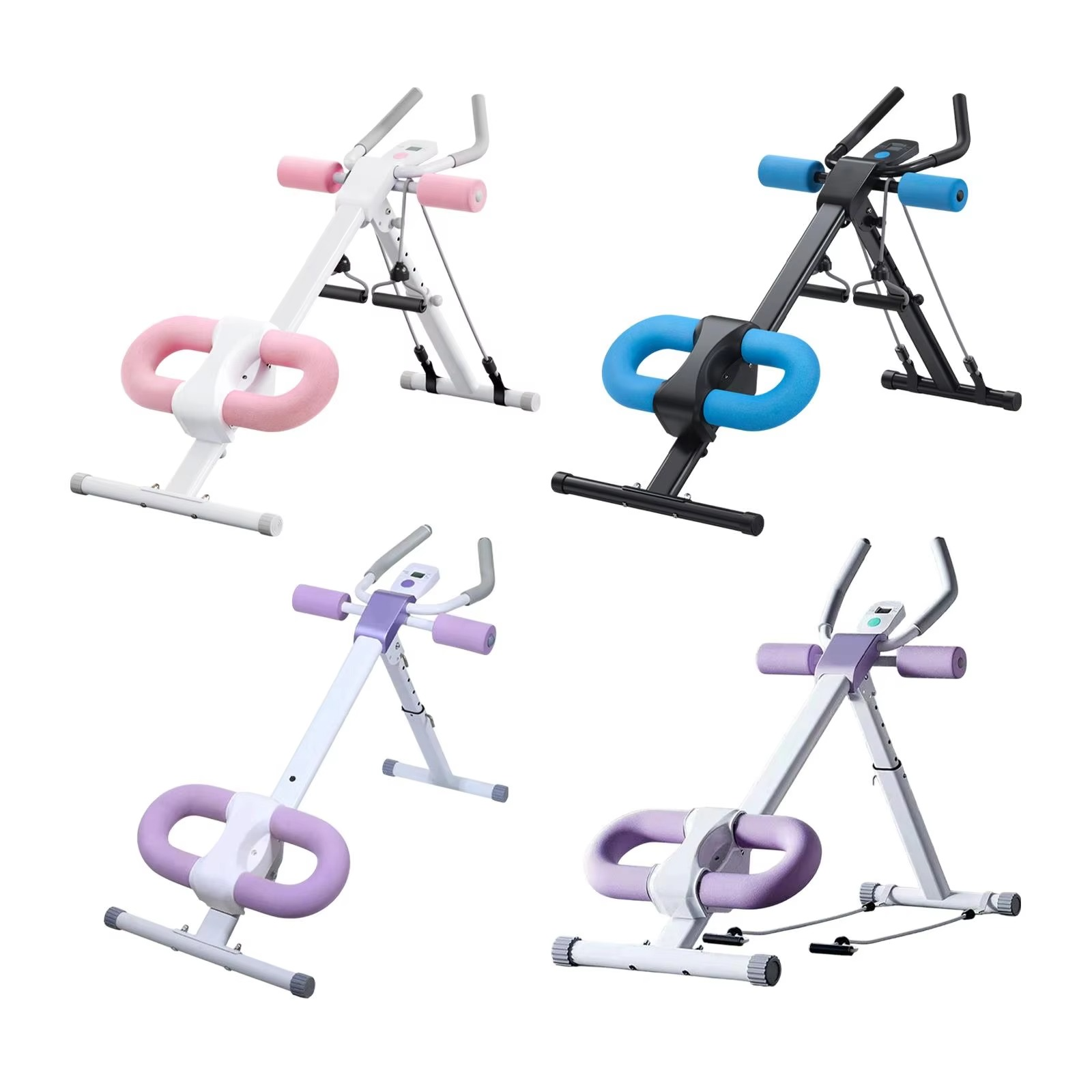 Ab Machine with Counting Function for Women Knee Protection Stomach Workout