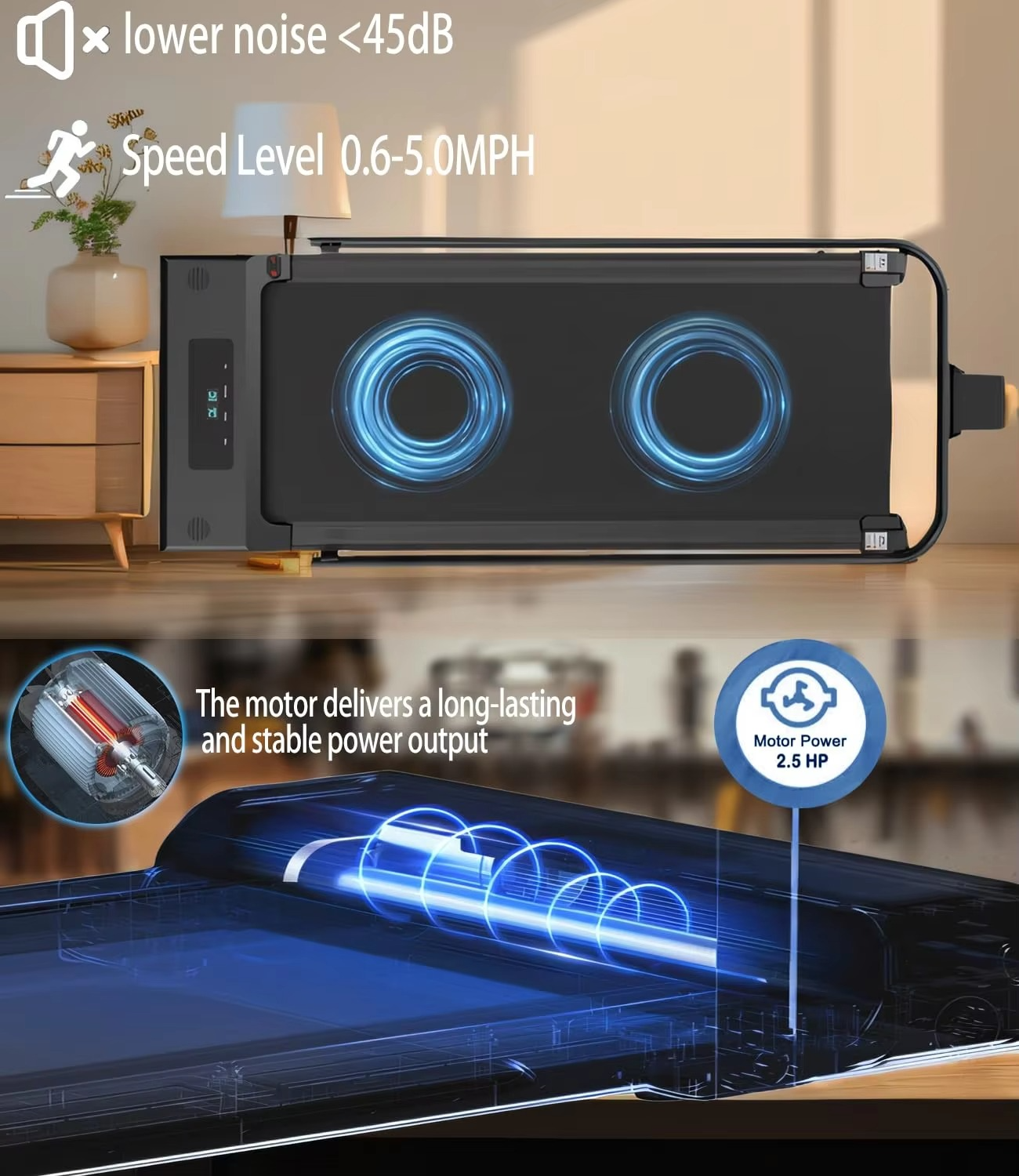 Unisex Mini Electric Treadmill Foldable Steel LCD Screen Handheld Machine Home Fitness Walking Pad Desk All Sizes Mechanical