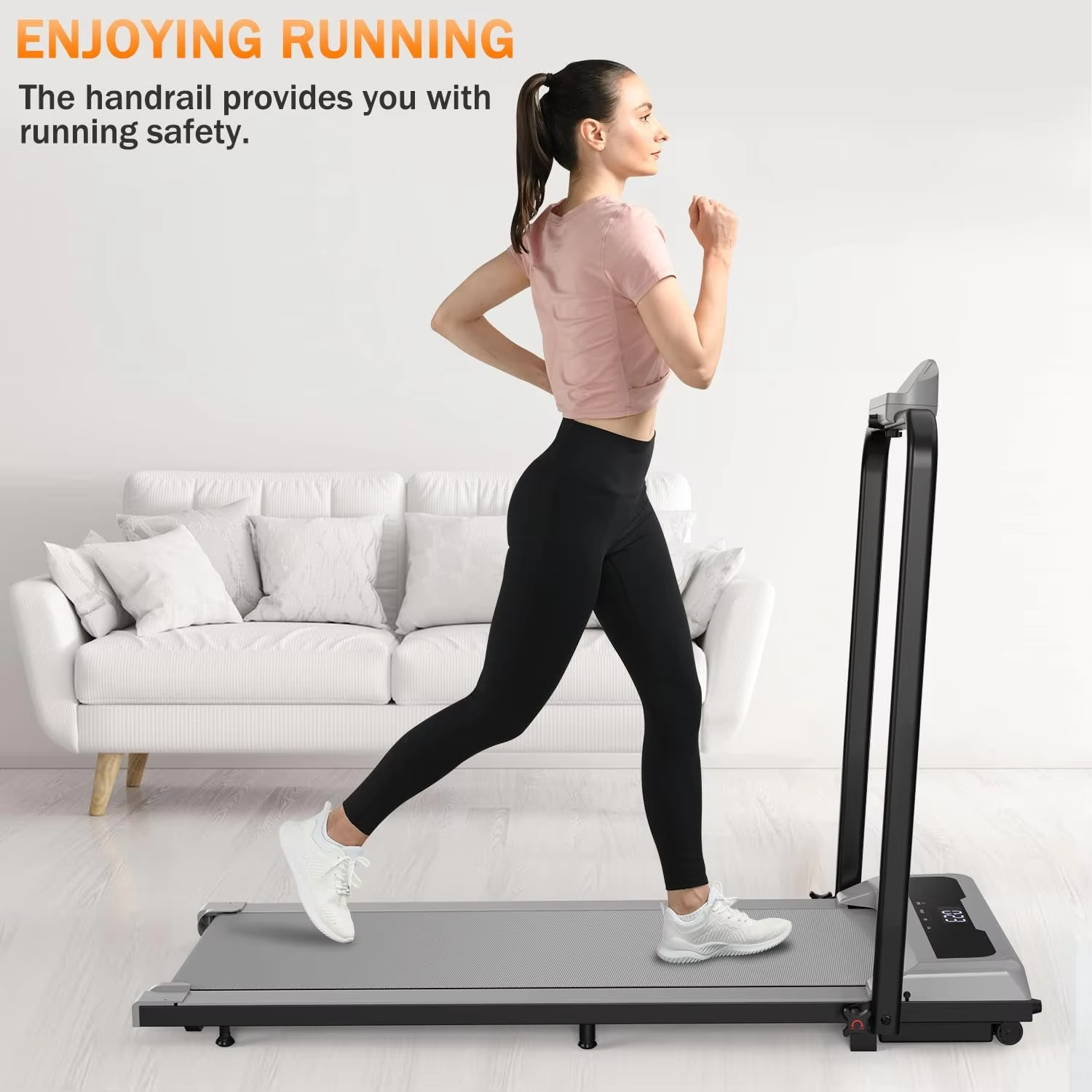 Unisex Mini Electric Treadmill Foldable Steel LCD Screen Handheld Machine Home Fitness Walking Pad Desk All Sizes Mechanical