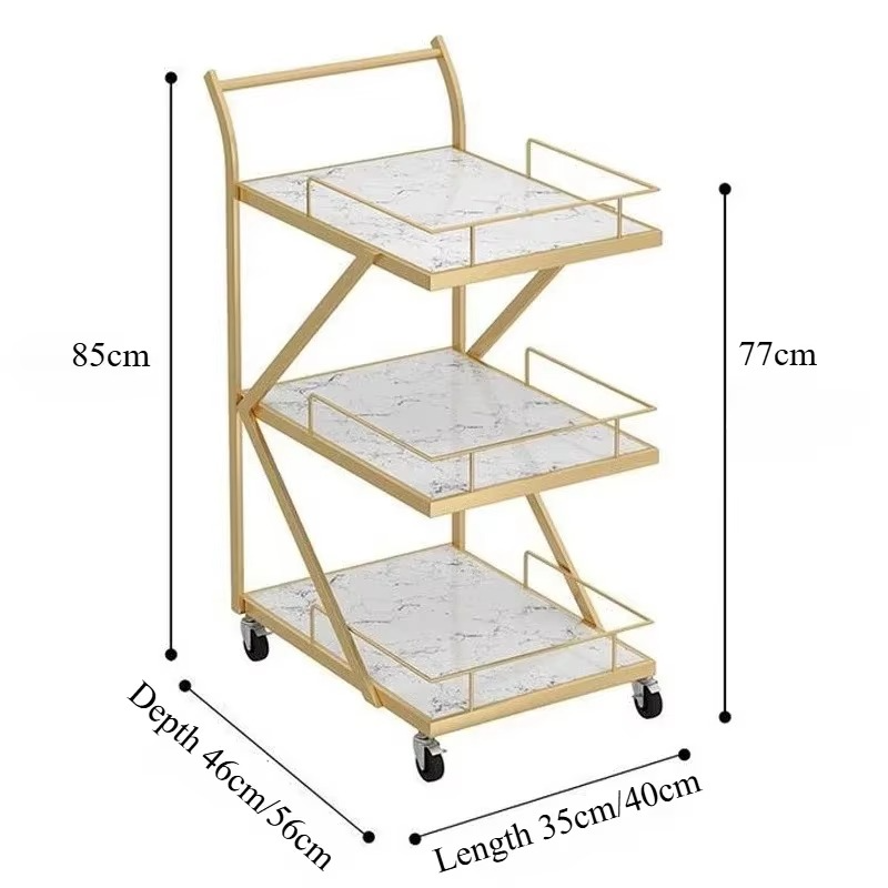 Salon Furniture Trolley Beauty Rolling Cart Makeup Drawer Loading Table Pedicure Lash Wheels Hairdressers Storage Rolling