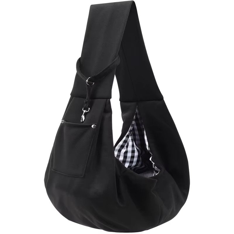 Dog carrier sling reversible purse with storage pocket handfree harness general pets product accessory dogs supplies accessories