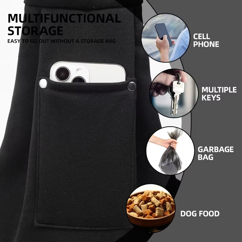 Dog carrier sling reversible purse with storage pocket handfree harness general pets product accessory dogs supplies accessories