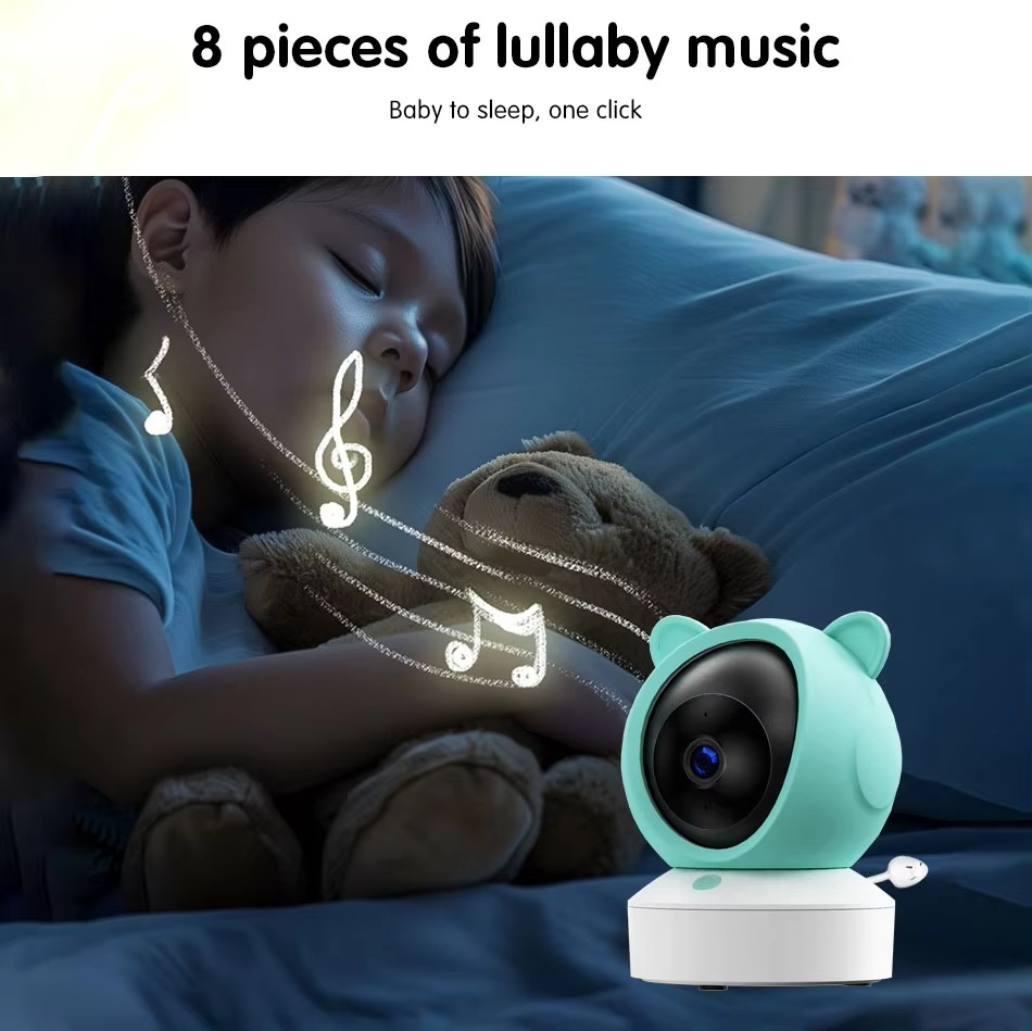 Real-time video monitoring baby caregiver, one-click call, motion detection, cry detection, easy care of children