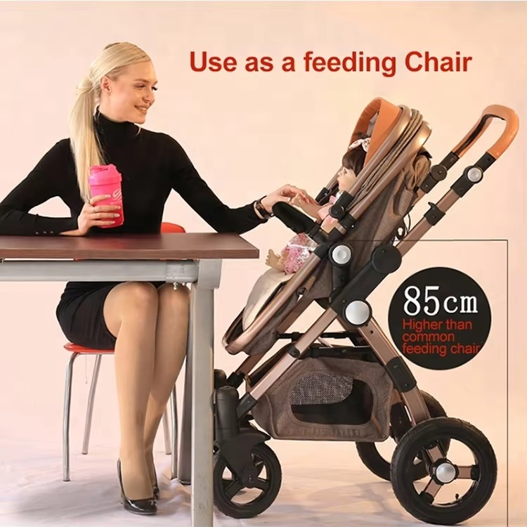 6--36 Months 3 in 1 Luxury Infant Foldable Baby Stroller Poussette Pram
