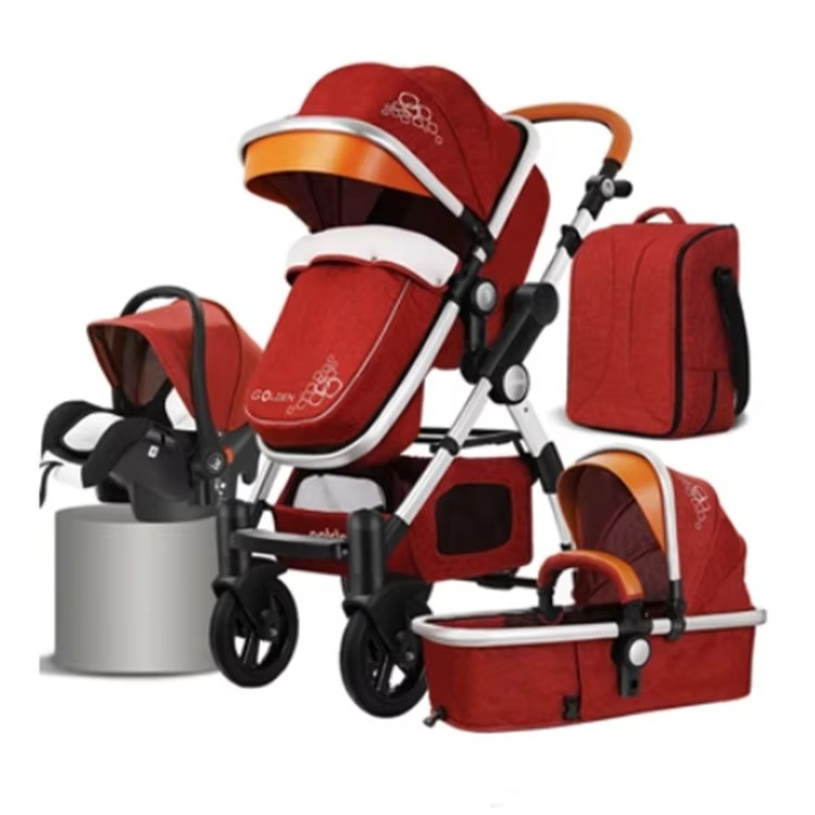 6--36 Months 3 in 1 Luxury Infant Foldable Baby Stroller Poussette Pram