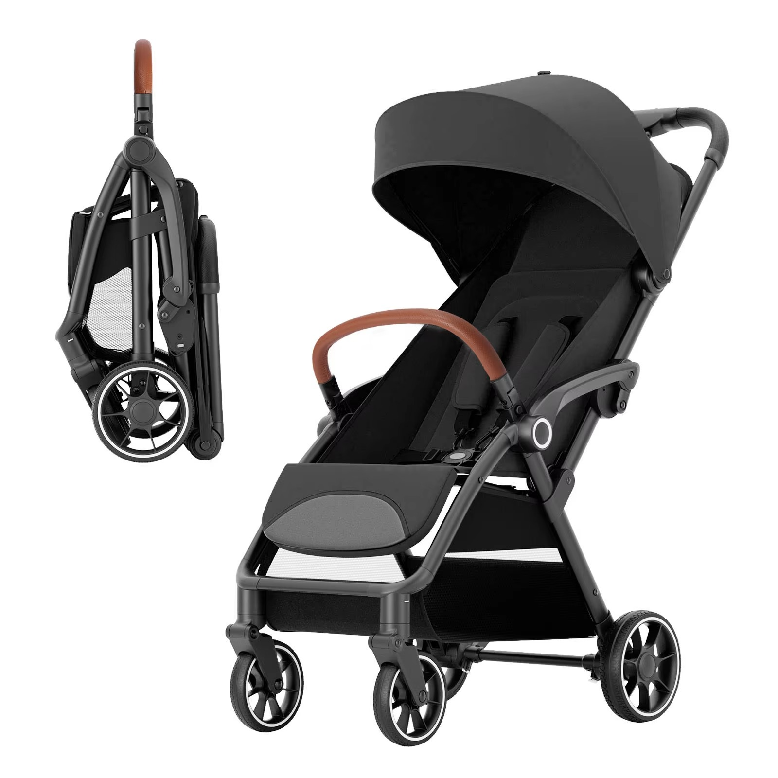 High View Portable Baby Stroller Compact Lightweight Travel Stroller for Babies & Toddlers With 360°Swivel Seat