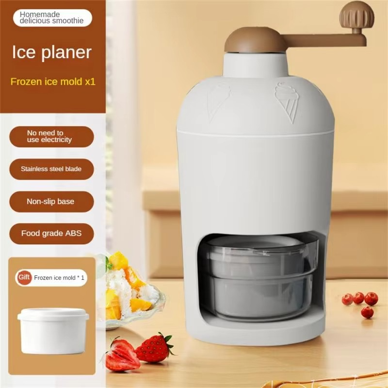 Shaved Ice Machine Small Hand-cranked Ice Machine Practical Broken Hail Ice Machine Reusable Ice Crushers Kitchen Bar Tools
