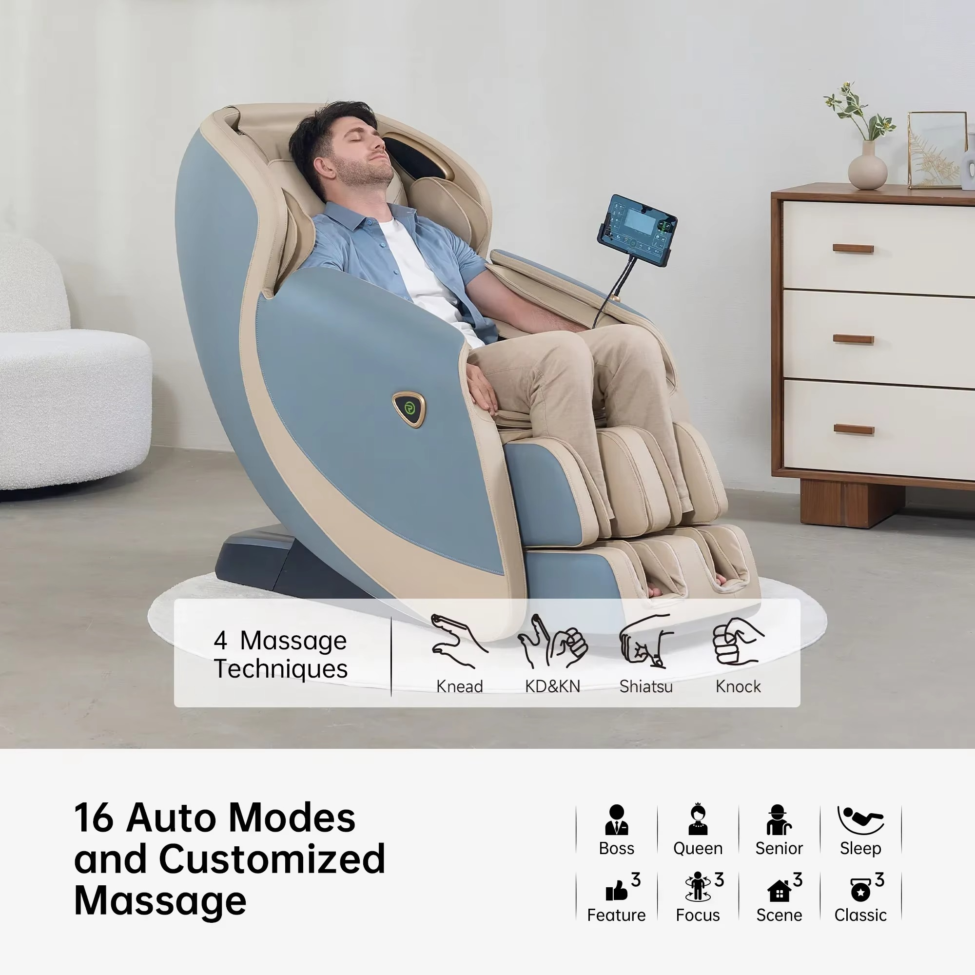 5D Chair Massage 2023 Luxury Ai Music Shiatsu Full Body 4D Zero Gravity Best Quality Air Pressure Massage Chair